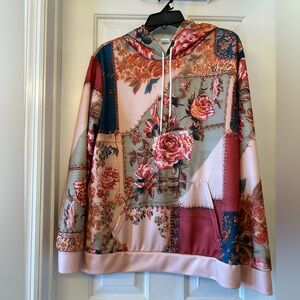 Floral Patchwork Hoodie